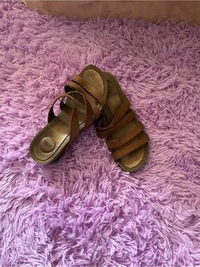 Teva Women’s Brown Multi-Strap Slide Sandals